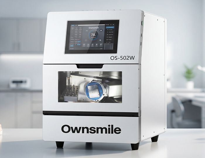 OS-502W dental milling machine with touchscreen control